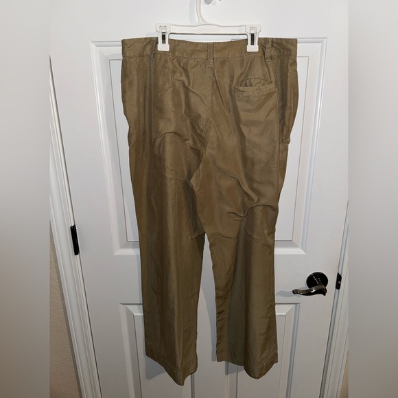 Winter Silks Vintage Silk Blend Pants Tan Khaki Pockets Size 14 - Picture 6 of 9